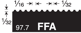 Gundlach - Versablade Lame de truelle dentelée en forme de U - 1/32" x 1/32" x 1/16"