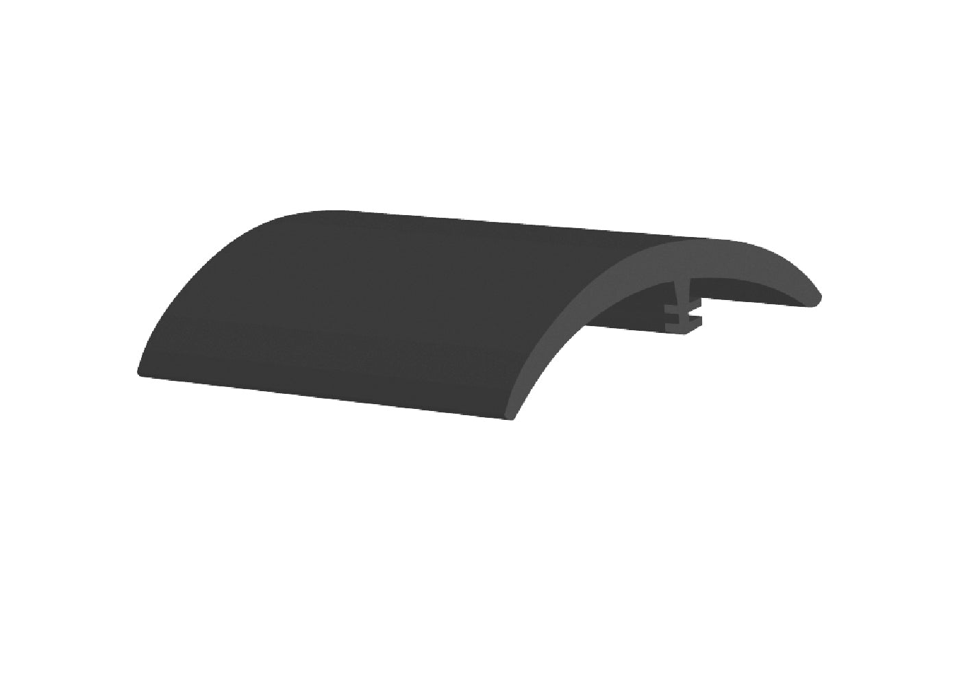 Core Flooring - Slim Trim commercial E-Style en vinyle embossé #1 Black - 1-3/8" x 12'