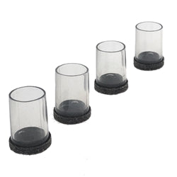 Flexi-Felt - Tube transparent avec feutre de laine mélangée foncé 5/8" (paquet de 4)
