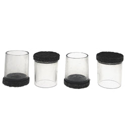 Flexi-Felt - Tube transparent avec feutre brun foncé 3/4" (paquet de 4)