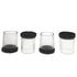 Flexi-Felt - Tube transparent avec feutre brun foncé 3/4" (paquet de 4)