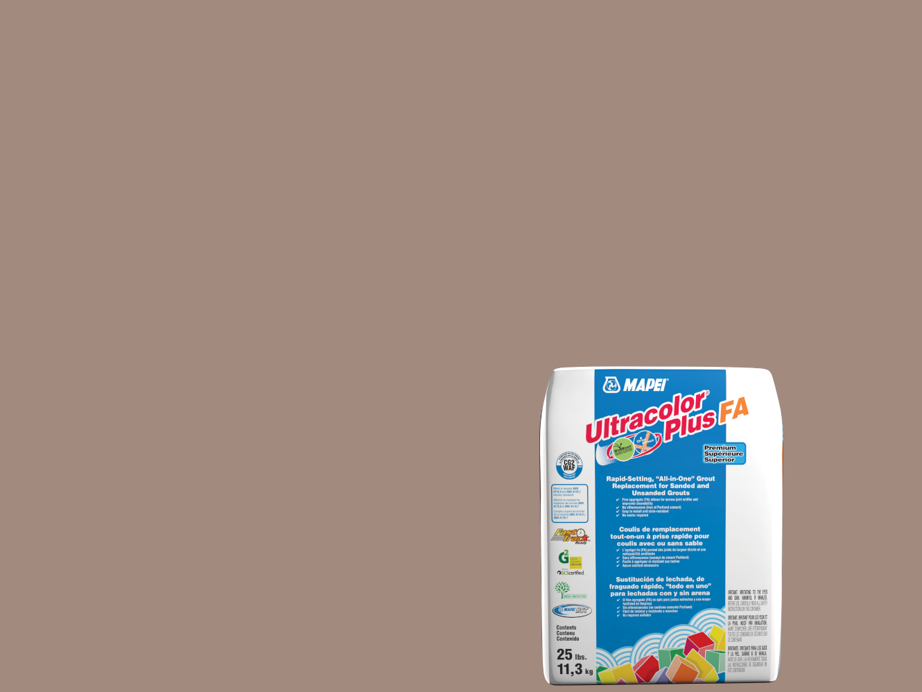 Mapei - Coulis Ultracolor Plus FA #5225 Tempête de Sable 25 lb