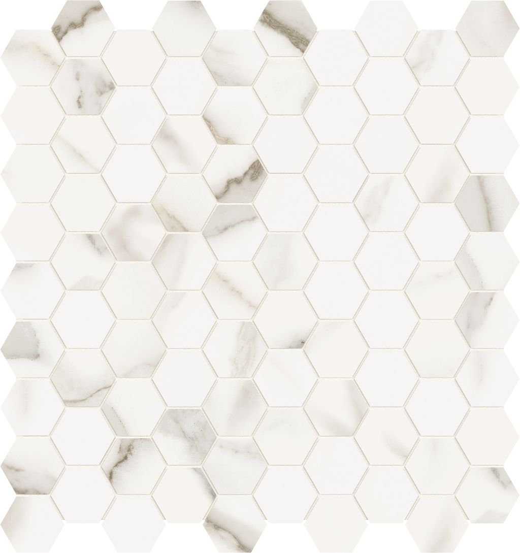Anatolia Céramique mosaïque Mayfair Calacatta Oro Hexagone Lustré - 1.25" ||4501-0146-1