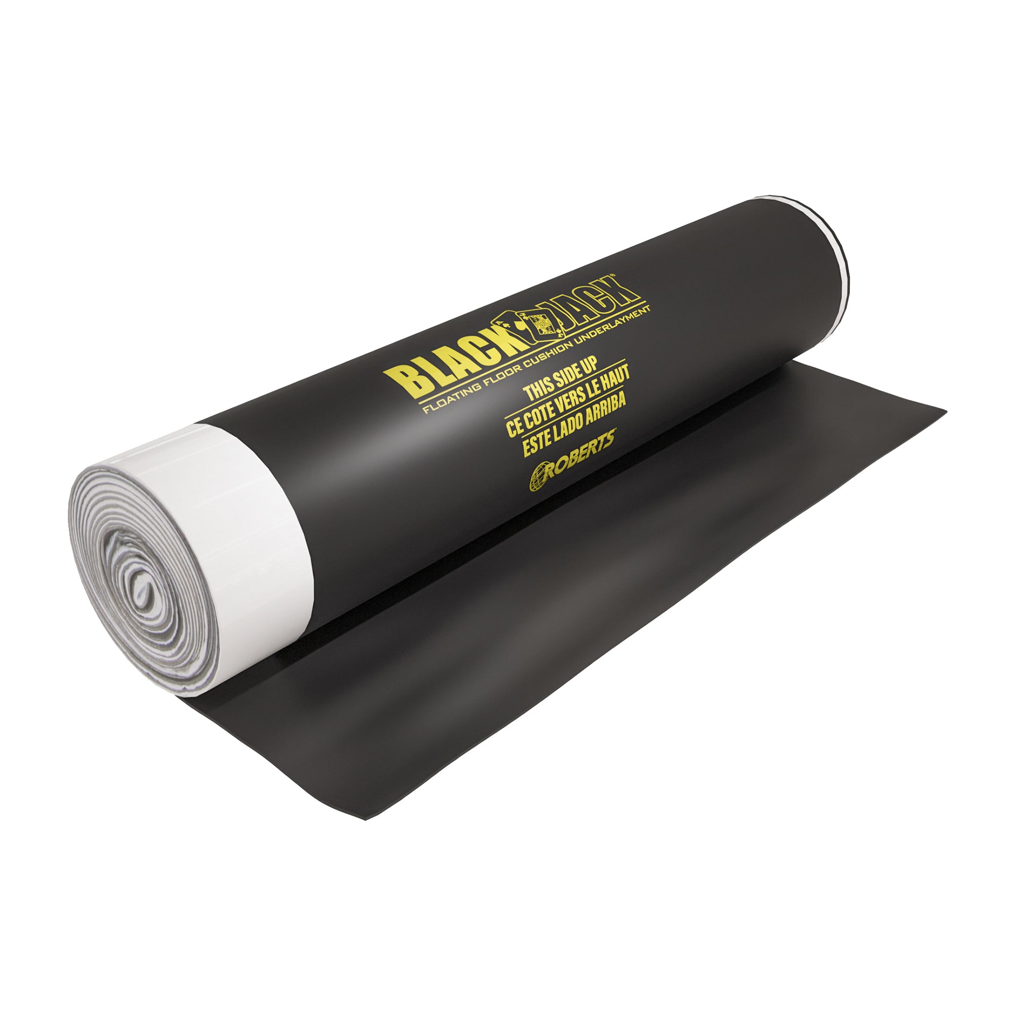 Roberts - Black Jack Premium Sous-couche en rouleau 2-en-1, pour planchers de bois 2 1/2 mm dépaisseur, 43" x 28 (100 pi²)