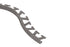 Schluter - JOLLY Profilé radius de bordure de mur/plancher aluminium étain 3/8" (10 mm) x 8' 2-1/2"