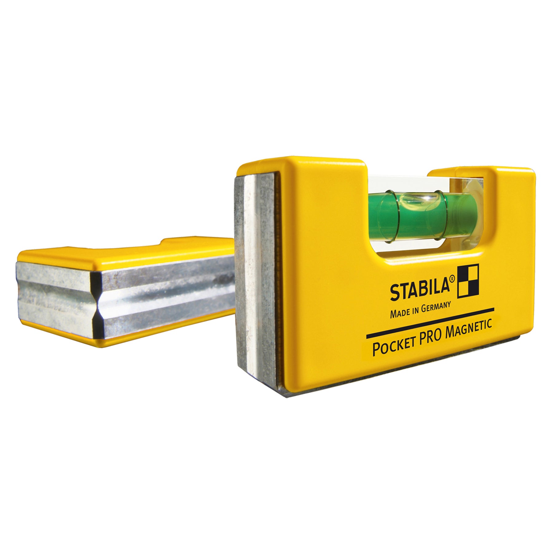 Stabila - Niveau à bulle magnétique pour poche PRO, 7 cm avec clip de ceinture
