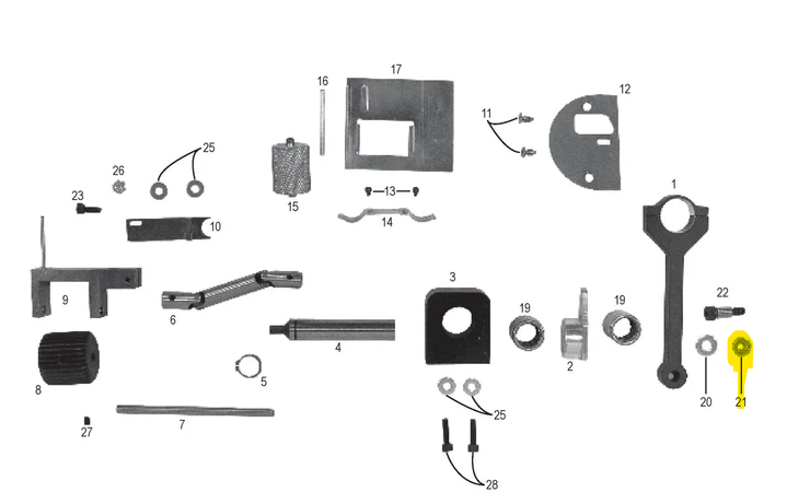 National Flooring Equipment - Écrou à bride 1/4-20 de remplacement pour National 126 Relieuse à tapis à simple traction Brute