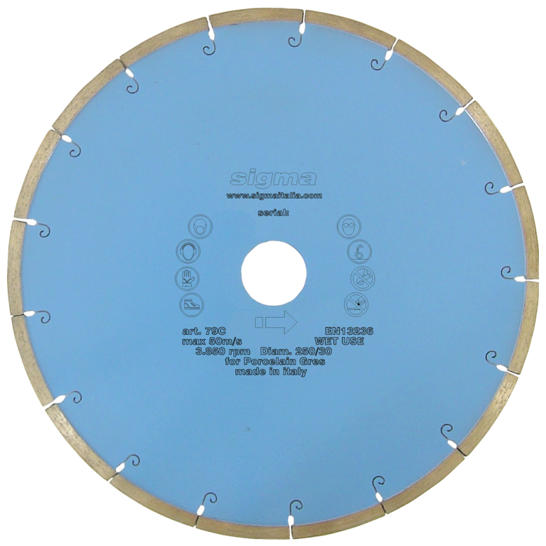 Sigma - Diamond disc - Ø 250 mm / Trou 30 mm / Ép. 2,5 mm ||79C