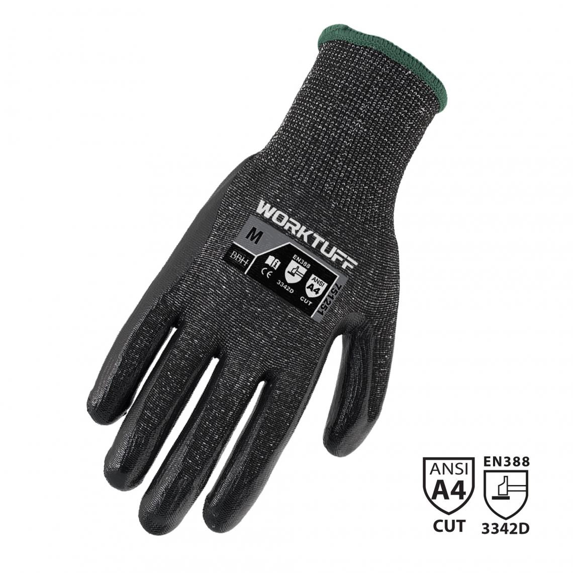 Worktuff - Gants résistants aux coupures - large