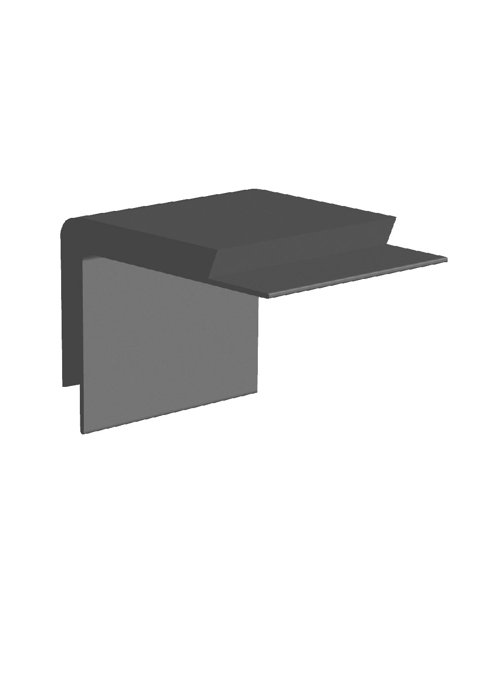 Core Flooring - Nez de marche en vinyle avec double insert 1/4" (6.4 mm) #13 Ivory - 1-3/4" (44.4 mm) x 2" x 12'