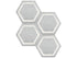 Anatolia - Plancher de céramique Form Ice Mat 7" x 7-3/4"