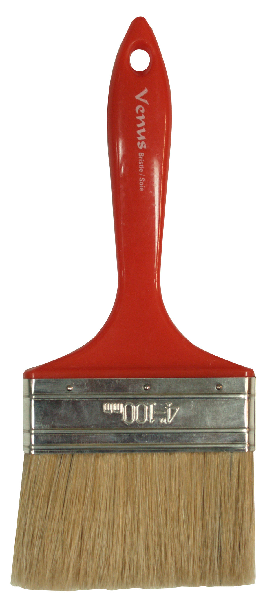 Richard - Pinceau utilitaire 4" Venus avec manche en plastique rouge (soie blanche)