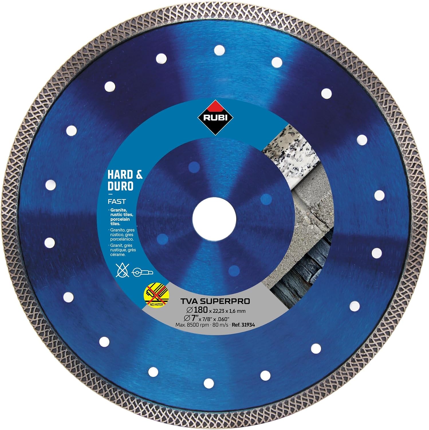 Rubi - Lame diamant TVH TURBO VIPER 7" Superpro - Coupe humide