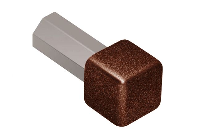 Schluter - QUADEC Coin intérieur/extérieur 90° - aluminium brun rustique 3/8" (10 mm)