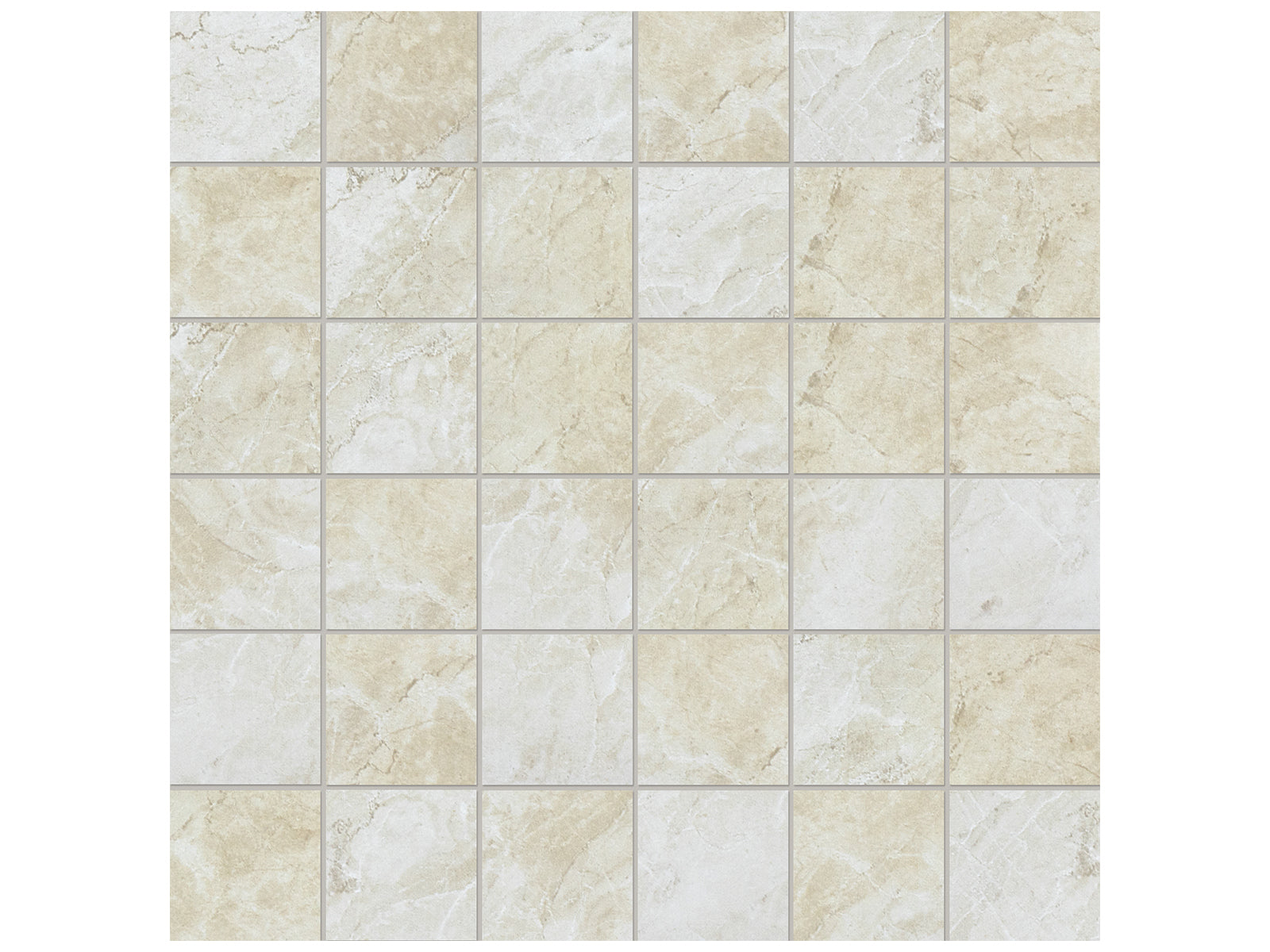 Anatolia - Mosaïque de céramique Malena Ivory mate 2" x 2"