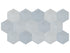 Anatolia - Tapestri - Denim - Tuile hexagonale de porcelaine émaillée à motifs, fini mat 21,6 cm (8,5 po)