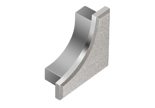 Schluter - DILEX-AHK Cap de fermeture - aluminium grège