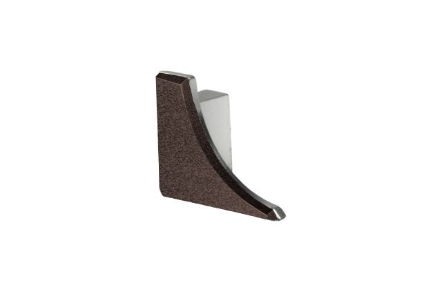 Schluter - DILEX-AHKA Cap de fermeture gauche avec un radius de 3/8" (10 mm) - aluminium anthracite foncé