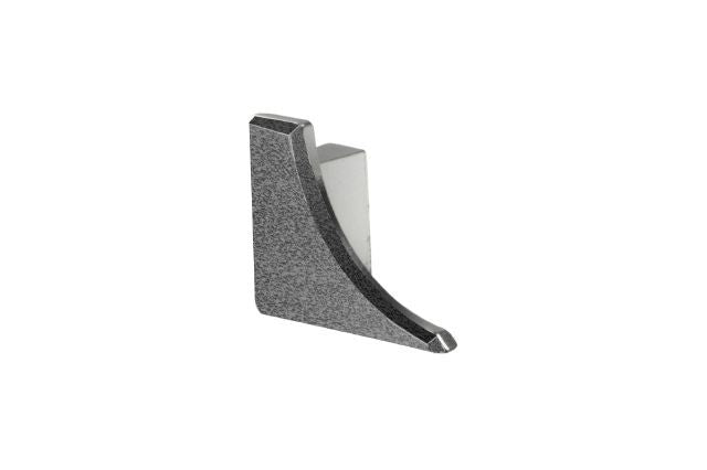 Schluter - DILEX-AHKA Cap de fermeture gauche avec un radius de 3/8" (10 mm) - aluminium gris pierre