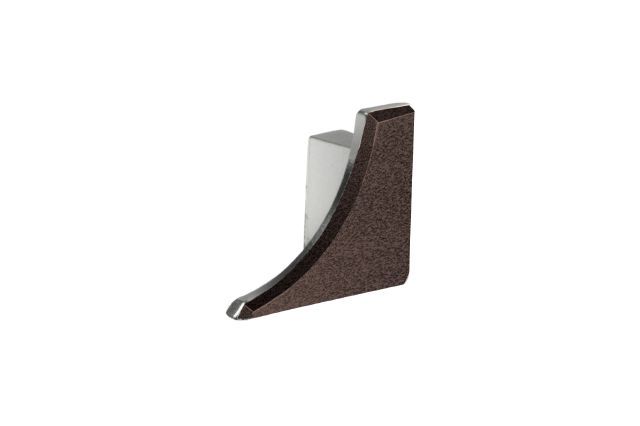 Schluter - DILEX-AHKA Cap de fermeture droit avec un radius de 3/8" (10 mm) - aluminium anthracite foncé