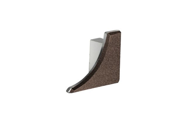 Schluter - DILEX-AHKA Cap de fermeture droit avec un radius de 3/8" (10 mm) - aluminium bronze