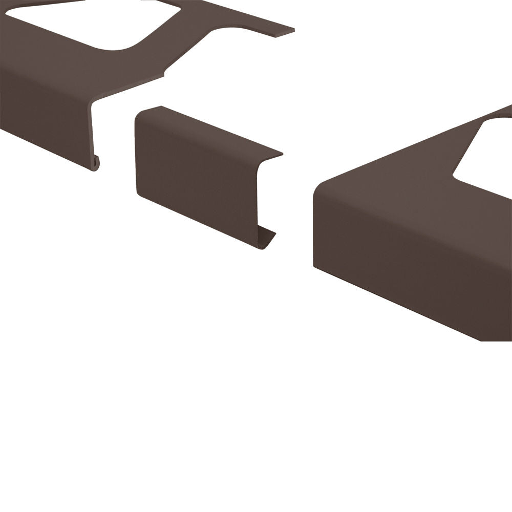 Schluter - BARA-RW Raccord pour profilé de bordure de balcon aluminium brun noir 1-3/16" (30 mm)