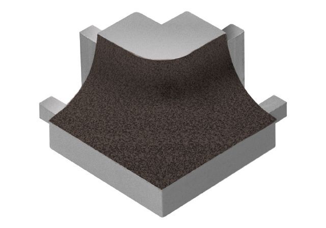 Schluter - DILEX-AHK Coin extérieur rond 90° avec un radius de 3/8" (10 mm) - aluminium anthracite foncé