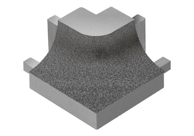 Schluter - DILEX-AHK Coin extérieur rond 90° avec un radius de 3/8" (10 mm) - aluminium gris pierre