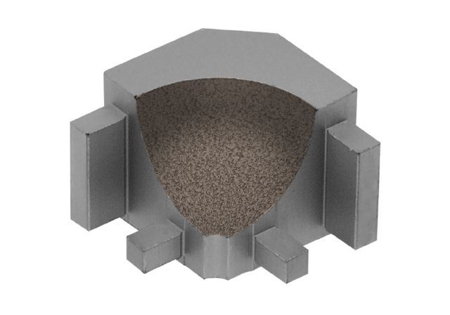 Schluter - DILEX-AHK Coin intérieur 90° avec un radius de 3/8" (10 mm) - aluminium anthracite clair