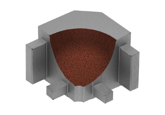 Schluter - DILEX-AHK Coin intérieur 90° avec un radius de 3/8" (10 mm) - aluminium brun rustique