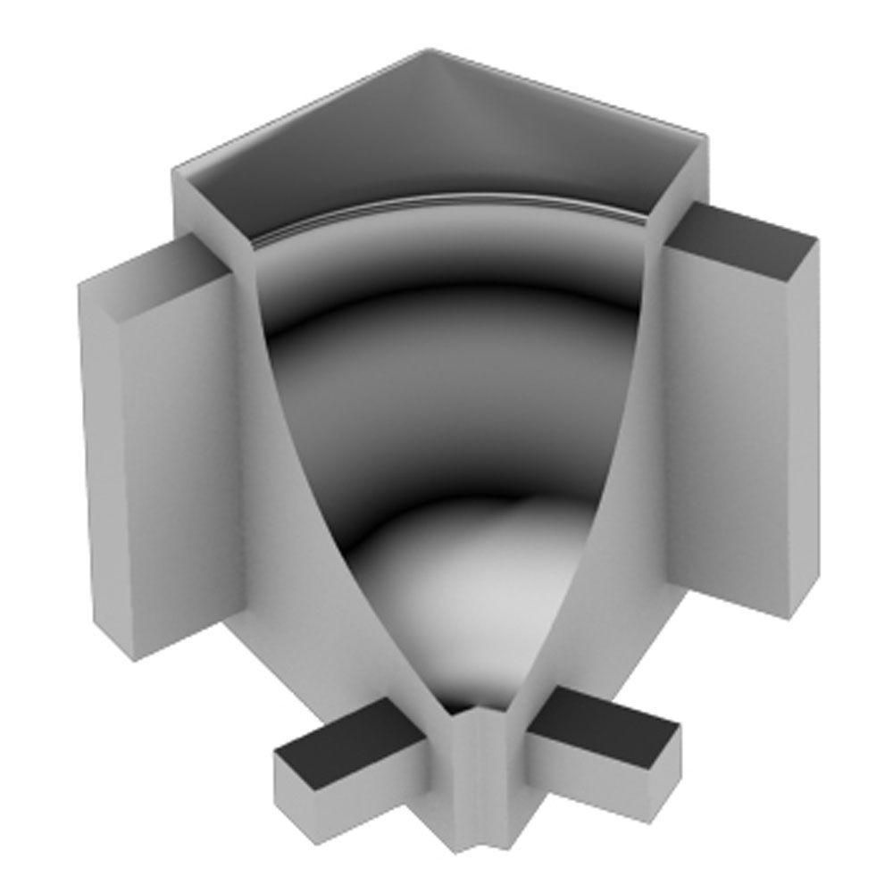 Schluter - DILEX-AHK Coin intérieur 135° avec un radius de 3/8" (10 mm) - aluminium anodisé chrome poli
