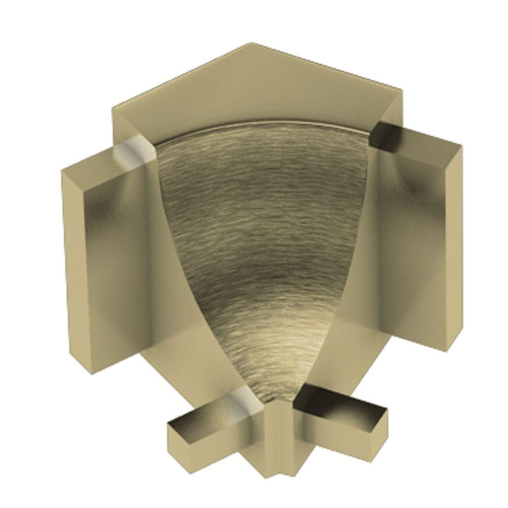 Schluter - DILEX-AHK Coin intérieur 135° avec un radius de 3/8" (10 mm) - aluminium anodisé laiton brossé
