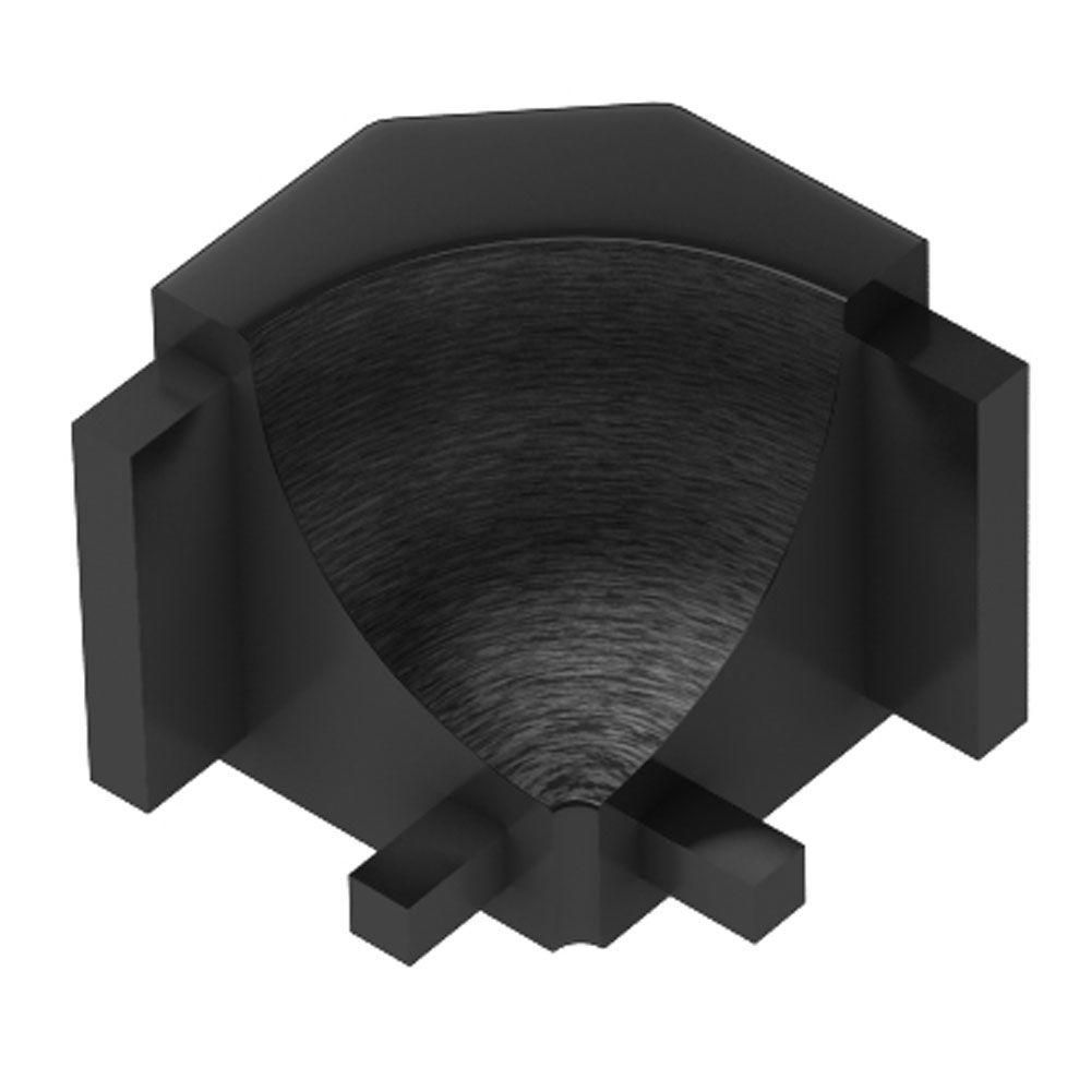 Schluter - DILEX-AHK Coin intérieur 90° avec un radius de 3/8" (10 mm) - aluminium anodisé graphite brossé