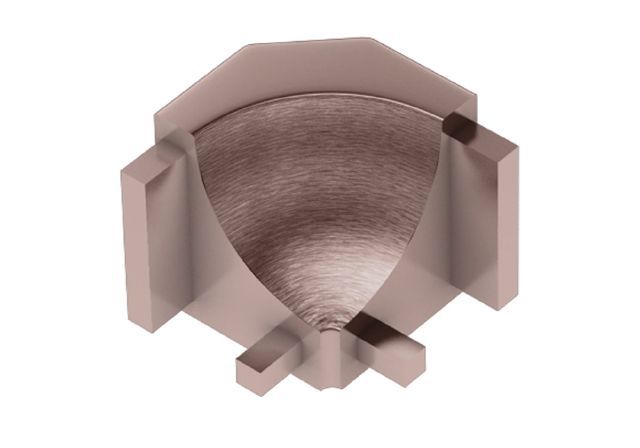 Schluter - DILEX-AHK Coin intérieur 90° avec un radius de 3/8" (10 mm) - aluminium anodisé cuivre brossé