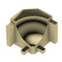 Schluter - DILEX-AHK Coin intérieur 90° avec un radius de 3/8" (10 mm) - aluminium anodisé laiton poli