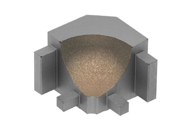 Schluter - DILEX-AHK Coin intérieur 90° avec un radius de 3/8" (10 mm) - aluminium beige