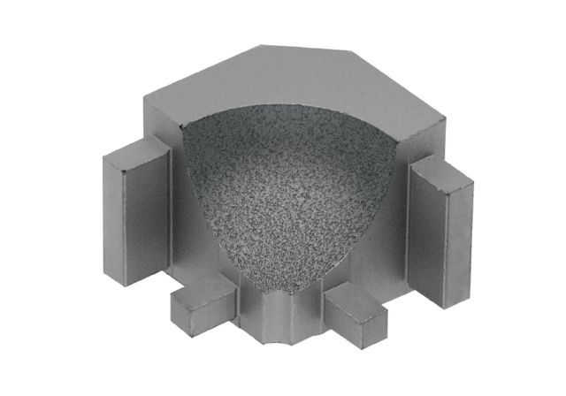 Schluter - DILEX-AHK Coin intérieur 90° avec un radius de 3/8" (10 mm) - aluminium étain