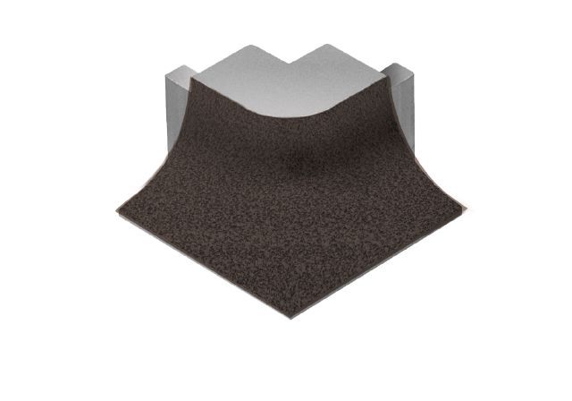 Schluter - DILEX-AHKA Coin extérieur 90° avec un radius de 3/8" (10 mm) - aluminium anthracite foncé