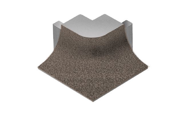 Schluter - DILEX-AHKA Coin extérieur 90° avec un radius de 3/8" (10 mm) - aluminium anthracite clair