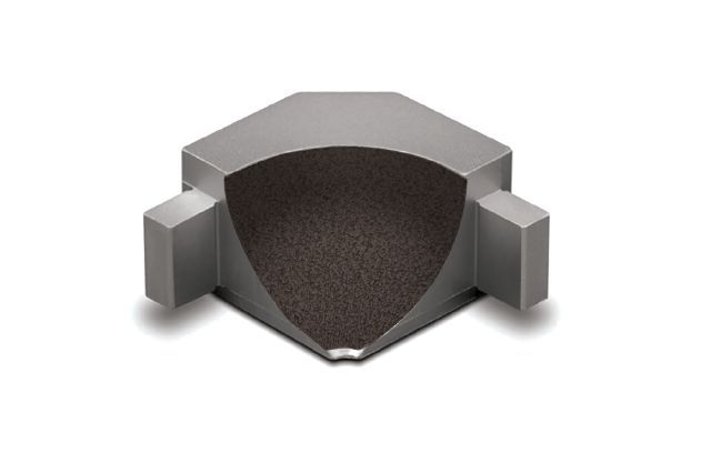 Schluter - DILEX-AHKA Coin intérieur 90° avec un radius de 3/8" (10 mm) - aluminium anthracite foncé