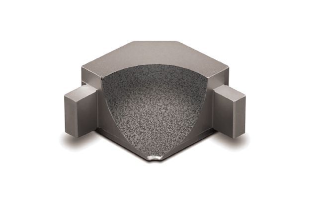 Schluter - DILEX-AHKA Coin intérieur 90° avec un radius de 3/8" (10 mm) - aluminium étain