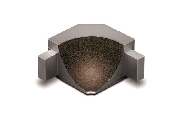 Schluter - DILEX-AHKA Coin intérieur 90° avec un radius de 3/8" (10 mm) - aluminium bronze