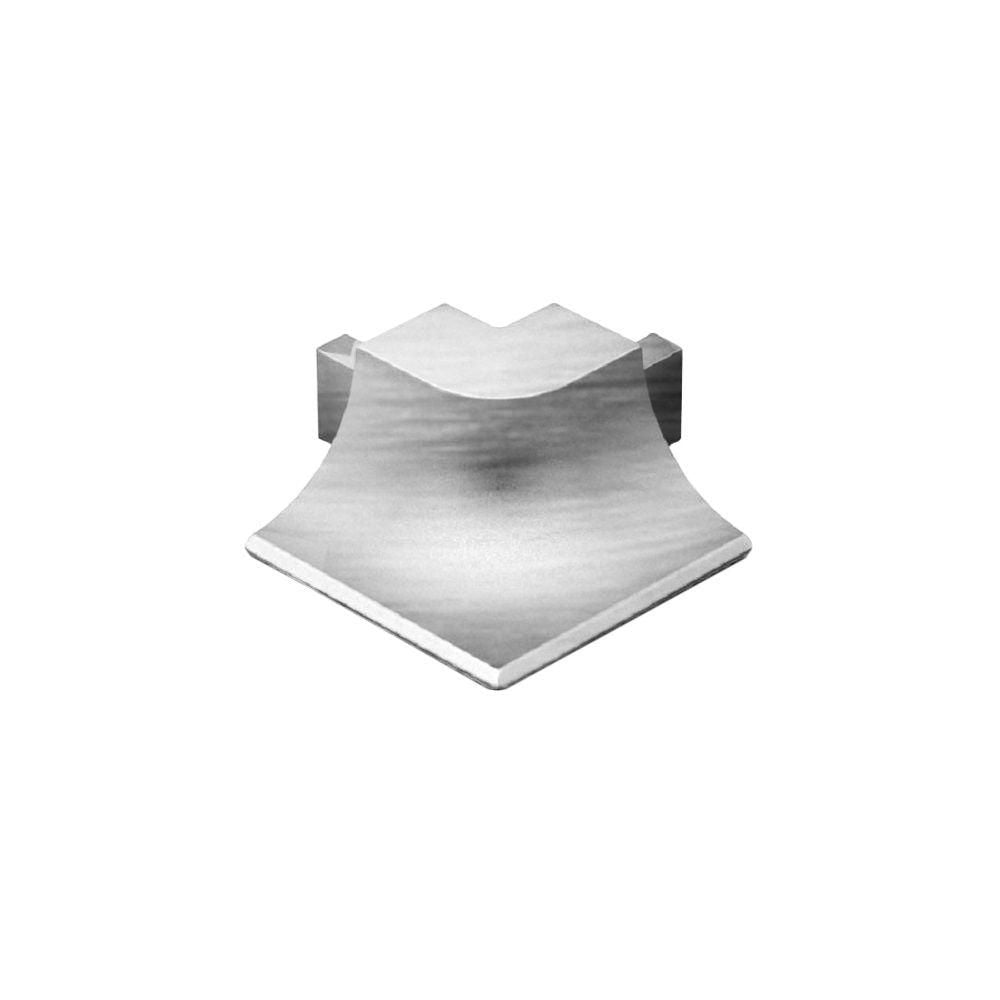 Schluter - DILEX-AHKA Coin extérieur 90° avec un radius de 3/8" (10 mm) - aluminium anodisé chrome brossé