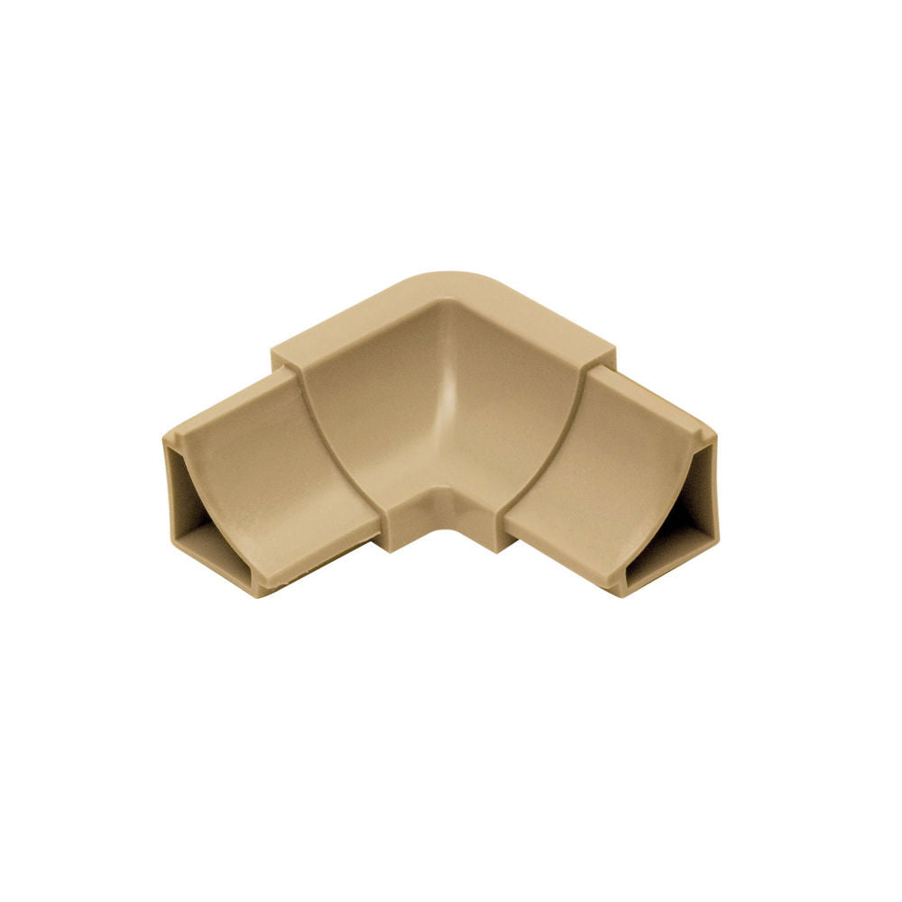 Schluter - DILEX-HKW Coin intérieur 90° 2-directions avec un radius de 11/16" (18 mm) - plastique PVC beige clair