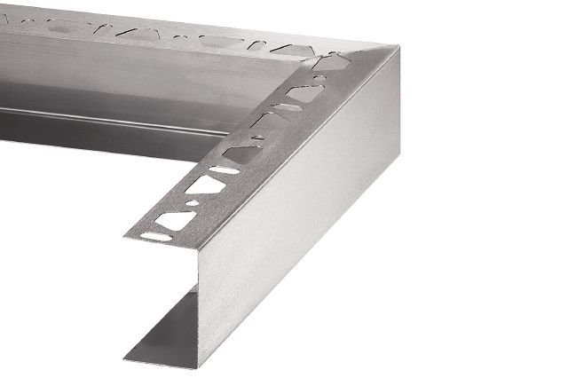 Schluter - KERDI-BOARD-ZC Coin extérieur 90° - acier inoxydable (V2) brossé 2"