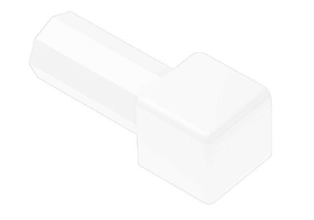 Schluter - QUADEC Coin intérieur/extérieur 90° - plastique PVC blanc éclatant 1/2" (12.5 mm)