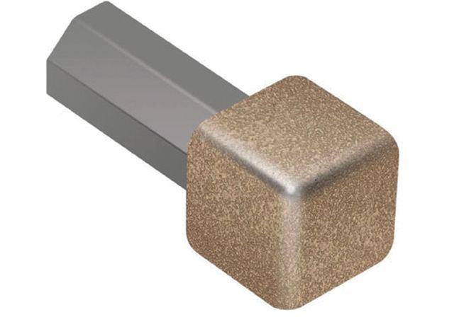 Schluter - QUADEC Coin intérieur/extérieur 90° - aluminium beige 1/2" (12.5 mm)