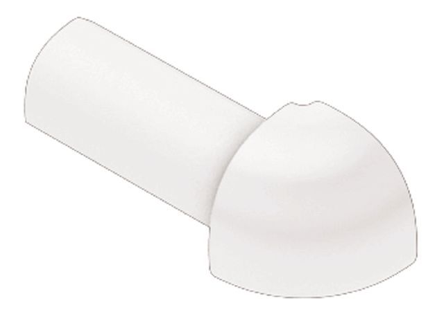 Schluter - RONDEC Coin extérieur 90° - plastique PVC blanc éclatant 1/2" (12.5 mm)