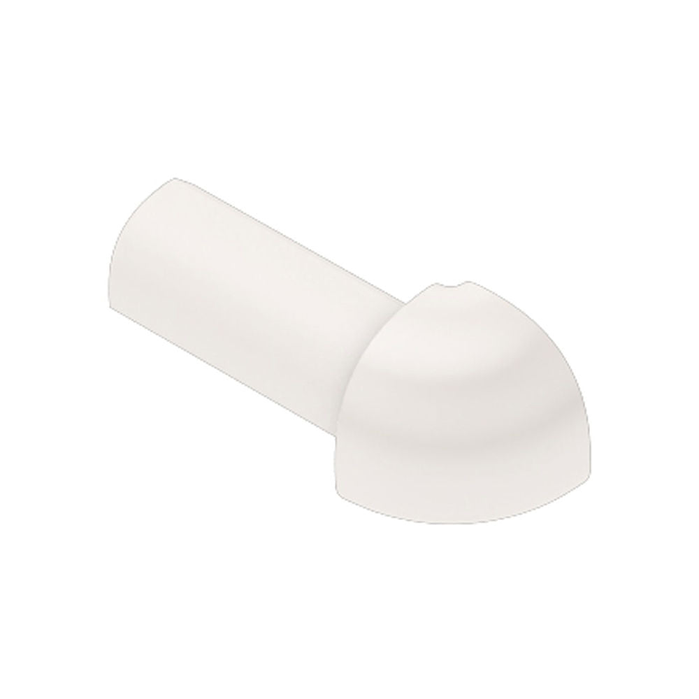 Schluter - RONDEC Coin extérieur 90° - plastique PVC blanc 1/4" (6 mm)