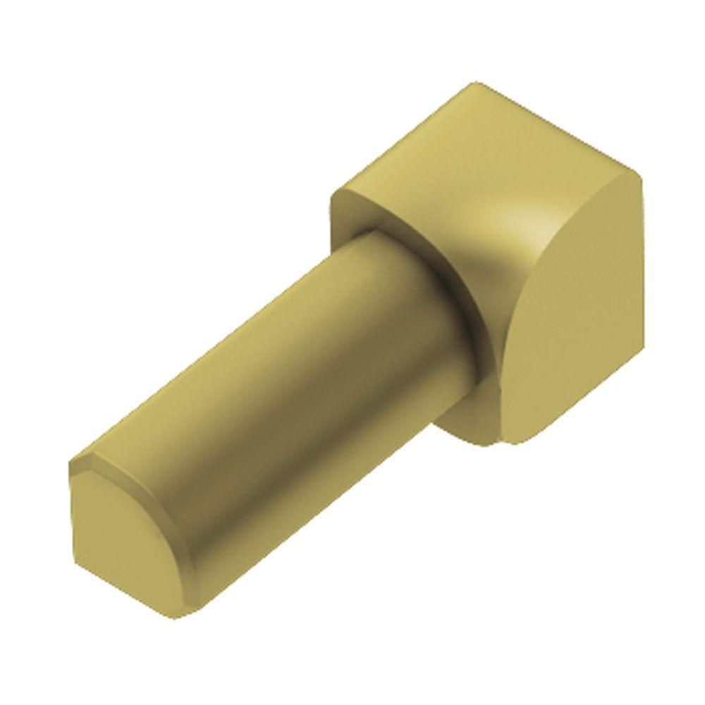 Schluter - RONDEC Coin intérieur 90° - aluminium anodisé laiton mat 1/2" (12.5 mm)